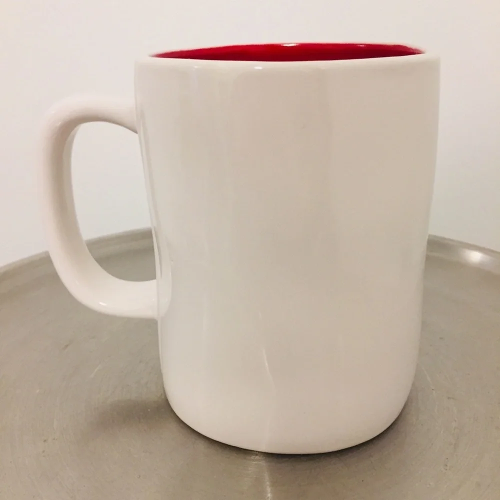 Rae Dunn FA LA LA! Christmas mug red coffee NWT holiday